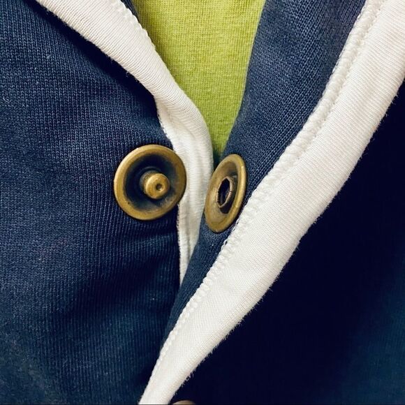 Soft Brand Organic snaps Blue Green Suit Jacket M - Picture 4 of 6